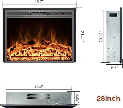 Electric Fireplace, Recessed Fireplace Heater - Image 6