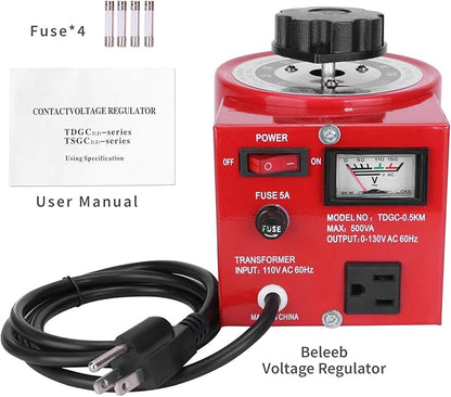 Beleeb Voltage Transformer 5 Amp Auto AC Variable Voltage Regulator, 500VAC Max - Image 8