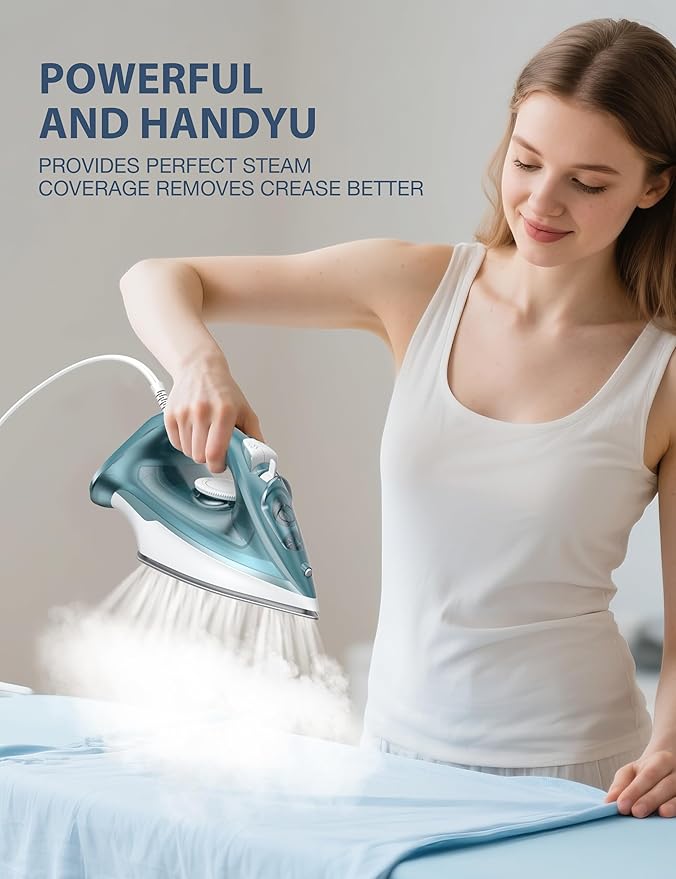 Steam Iron for Clothes - 1500W Iron - Image 8