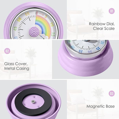 Teeloray Visual Timer for Kids Rainbow Kitchen Timer - Image 5