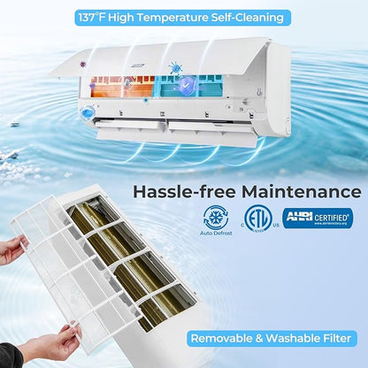 COSTWAY 12000 BTU Mini Split Air Conditioner, - Image 9