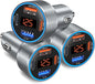 USB C Car Charger with Voltage Display, 3 Pack 65W Super Fast Charging Car by Bangfun