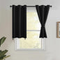 JIUZHEN Black Blackout Curtains by JIUZHEN
