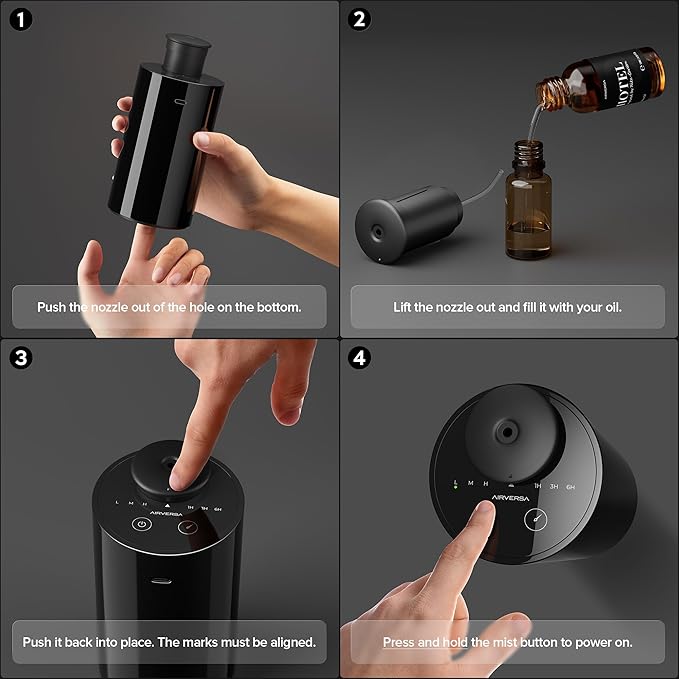 Airversa Waterless Diffuser for Essential Oil, Car Diffsuer, Battery Operated - Image 4