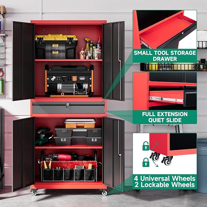 Letaya Metal Garage Storage Cabinet - Image 6