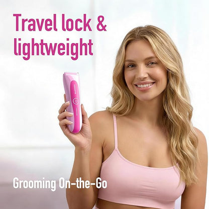 BAREWIZE Bikini Trimmer for Women, Electric Shaver for Women | LED Light - Image 8