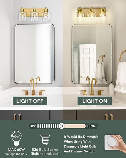 METWET Bathroom Light Fixtures, 3-Light Modern Vanity Light - Image 5