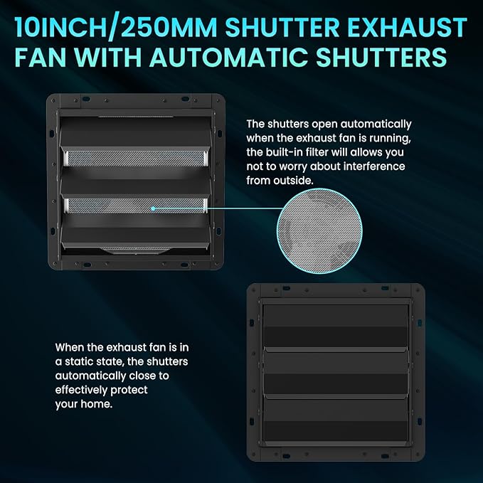 HG Power 10 Inch Shutter Exhaust Fan - Image 8