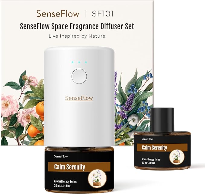 SF101 Pro Waterless Essential Oil Diffuser, Plug in Aromatherapy Diffuser & by SenseFlow