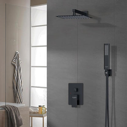 Iriber Shower Set with 12 Inch High Pressure Rain Shower Head and Handheld and - Image 7