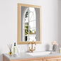 Amorho Bathroom Mirror for Wall, 20X30 Inch Oak Wood Grain Metal Framed Mirror by Amorho