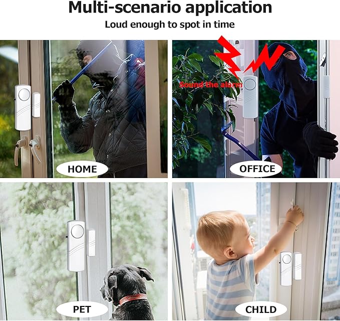 Security Door Window Alarm, Wireless Sensor Door Window Burglar Alarm, Door - Image 5