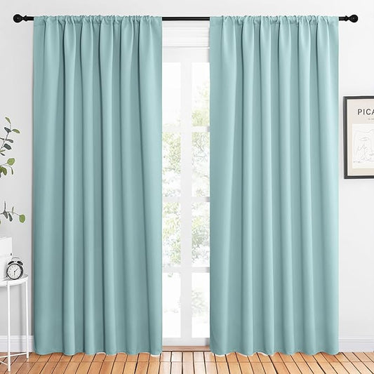 NICETOWN 2 Panels Blackout Curtains, Rod Pocket Thermal Insulated Drapes 84 by NICETOWN