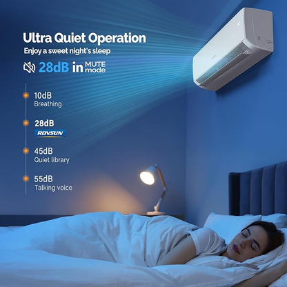 ROVSUN 12000 BTU Wifi Enabled Mini Split Air Conditioner & Heater - Image 5