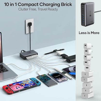 USB C Charger Block 10 Ports, 450W USB Charging Station - Image 3