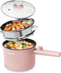 Topwit Hot Pot Electric with Steamer, 1.5L Ramen Cooker, Non-Stick Sauté Pan by TOPWIT