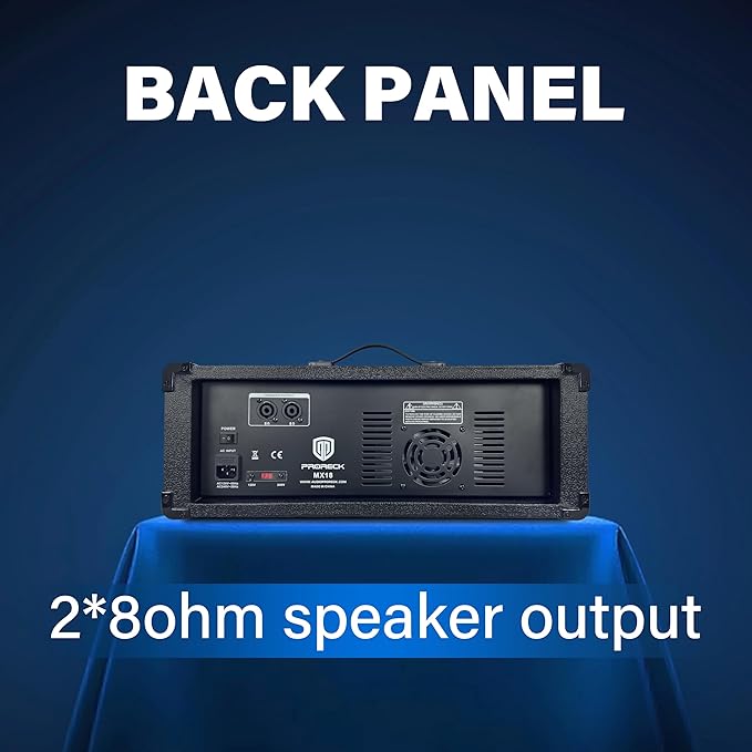 Proreck MX18 8-Channel 2400w Professional Audio Mixer - Image 4