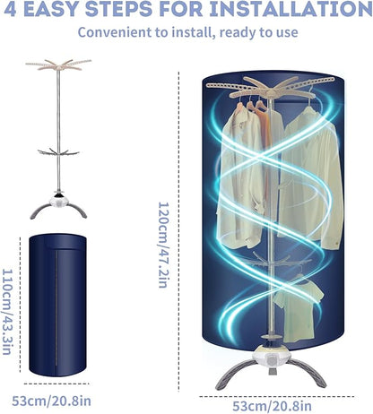 Portable Clothes Dryer Upgraded Large Capacity, Mini 900W Foldable Portable - Image 2