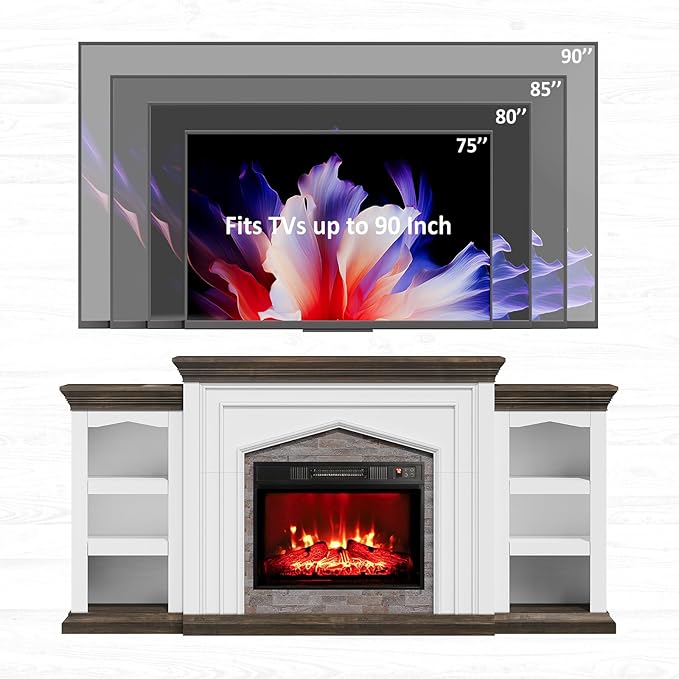 Naice 80" Electric Fireplace - Image 6