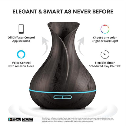 Smart WiFi Wireless Essential Oil Aromatherapy 400ml Ultrasonic Diffuser & - Image 2