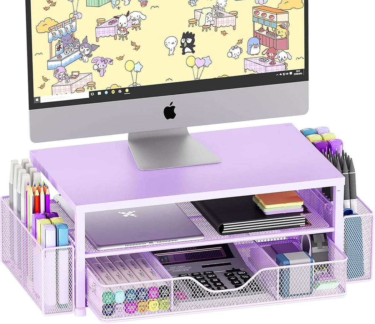 opnice desk organizer and accessories, 2-tier computer monitor, main product view
