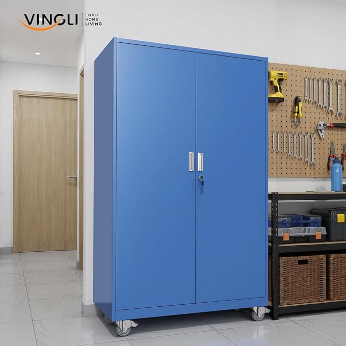 VINGLI Large Metal Storage Cabinet - Image 9