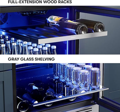 Zephyr Presrv 24 Inch Beverage and Wine Fridge Single Zone Under Counter - Image 5