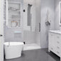ANZZI 72" x 30" Frameless Shower Door in Gun Metal Black, Passion Water by ANZZI