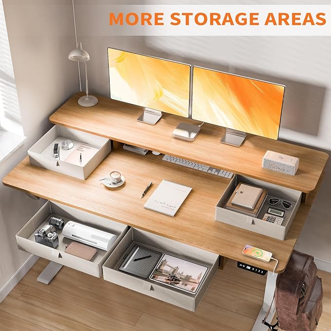 Electric Standing Desk, 63 * 30 Inches Adjustable Height - Image 7