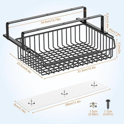 Under Desk Drawer, Slide Out Design, No Drill Metal Under Desk Cable Management - Image 4