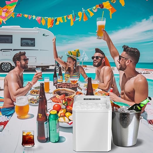 Sweetcrispy Countertop Ice Maker, Portable Ice Machine Self-Cleaning, 9 Cubes - Image 8
