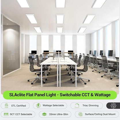 1x4 LED Flat Panel Light, Surface Mount Ceiling Light, 5CCT - Image 4