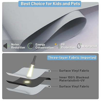Motorized Blinds with Remote Control, 100% Blackout Cordless Wireless Electric - Image 3