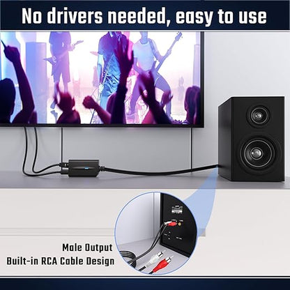 192kHz DAC Digital to Analog Audio Converter 7ft/2.1m Digital Audio Optical to - Image 5