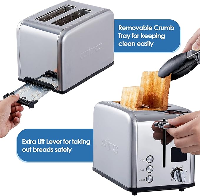 CUSIMAX Stainless Steel 2 Slice Toaster - Image 6