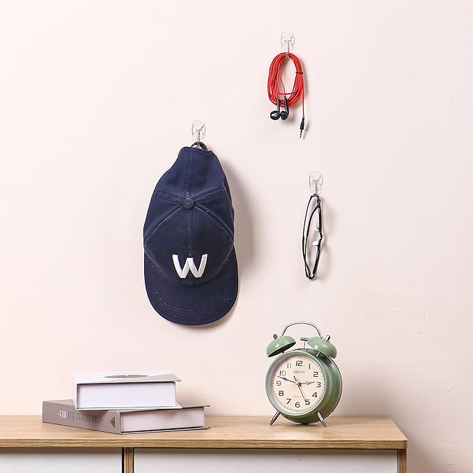 30 Small Hooks+40 Removable Strips, No Tools Wall Hooks - Image 6