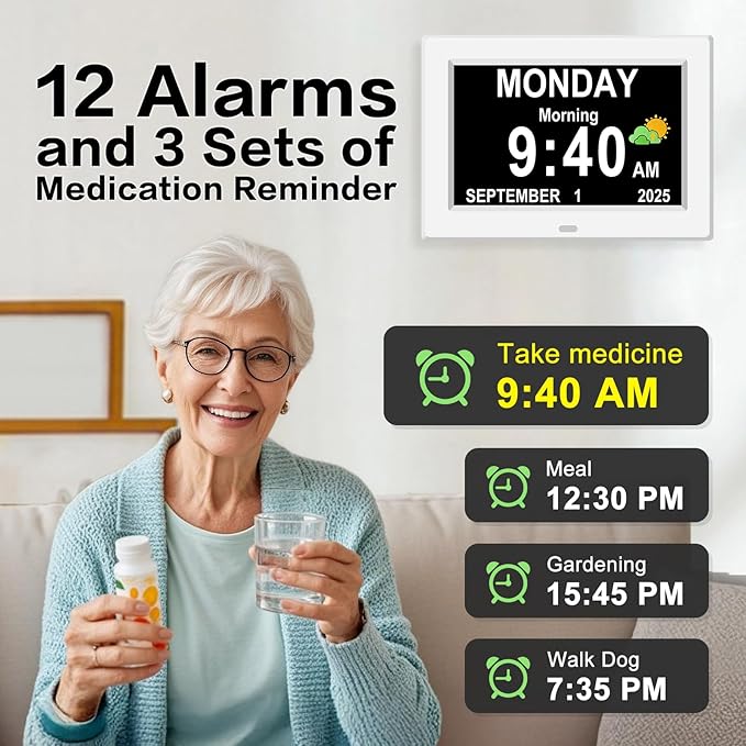 DIWAKREM 7'' Large Display Digital Clock - Image 4