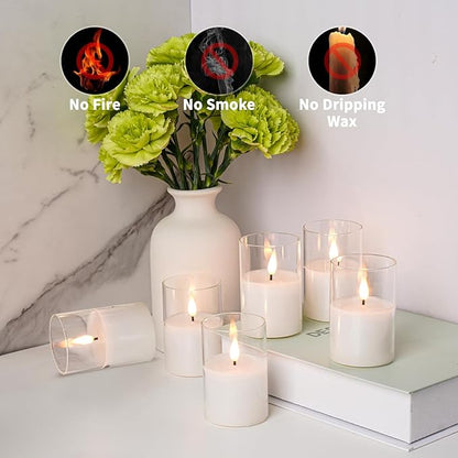 12Pack Glass Flickering Flameless Candles - Image 3