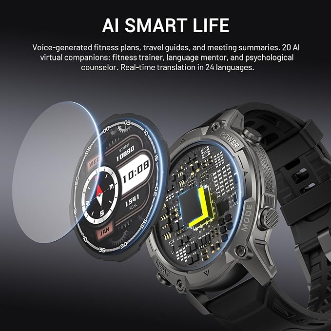 2026 AI Smart Watch with Standalone GPS & Offline Maps, 5ATM Waterproof - Image 4