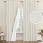 LAMIT 100% Blackout Curtains for Bedroom, 90 Inch Linen Textured Thermal by LAMIT
