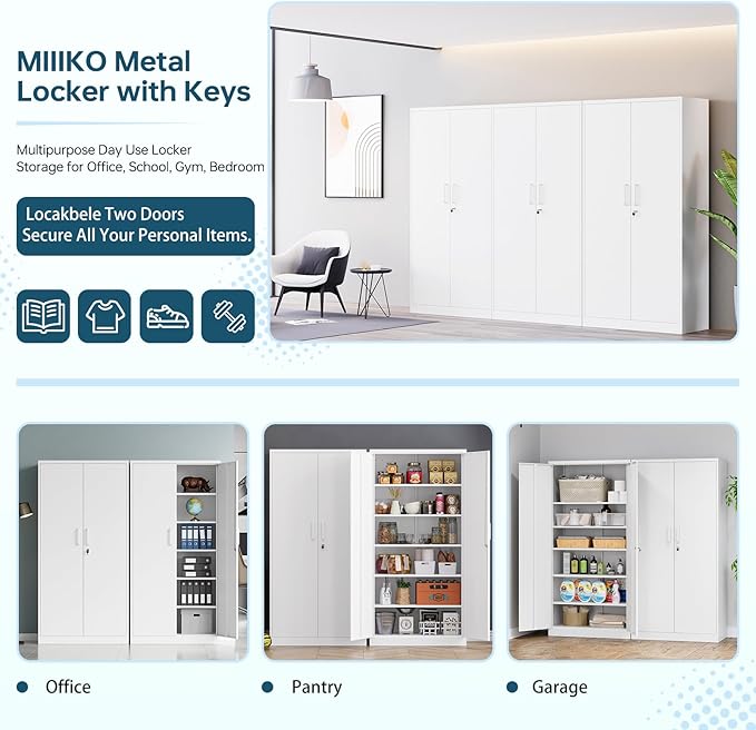 MIIIKO Metal Storage Cabinet - Image 6