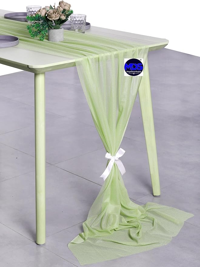 MDS Halloween Chiffon Table Runner - 12 Pack, 29 x 170 Inches, 14ft Each - Sh...