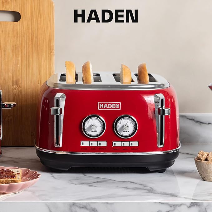 Haden Dorset 4 Slice Wide Slot Stainless Steel Toaster - Image 6