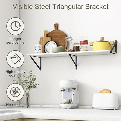 36"W x 12"D Floating Shelves, 12 Inch Deep Wall Shelves - Image 3
