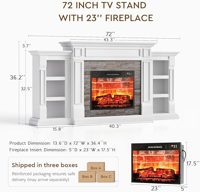 LGHM 72" Electric Fireplace - Image 7