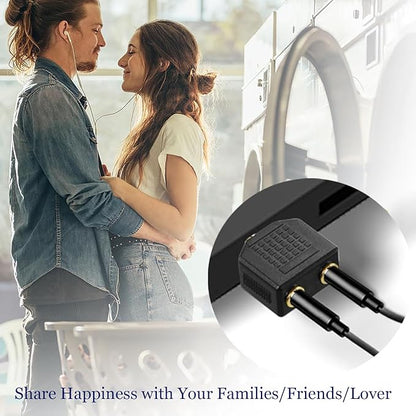 Sairps 3.5mm +Headphone +Splitter, Double Headphone Jack Adapter 3.5mm to 1/8 - Image 6