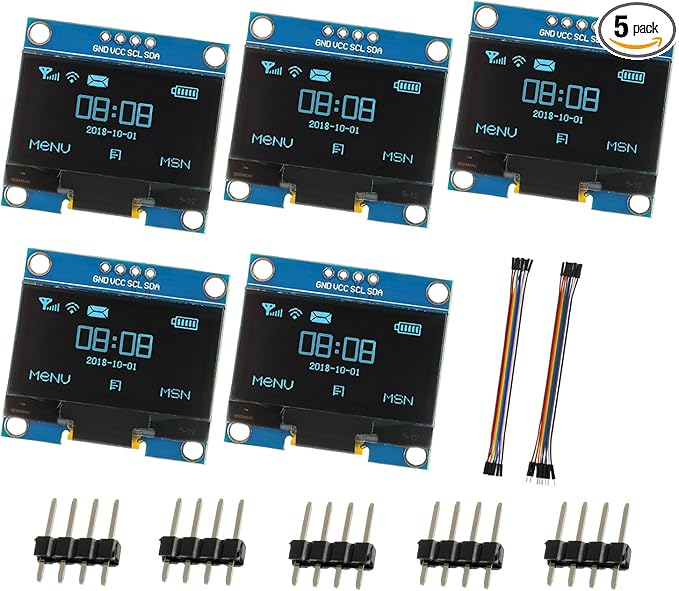 JAMHER 1.3 Inch I2C IIC OLED Display Module 128x64 Pixel Mini Self-Luminous by Unknown