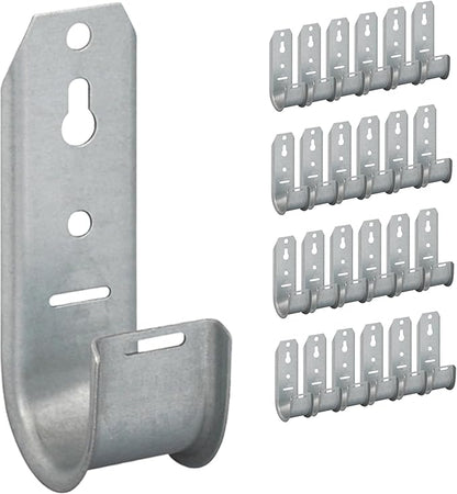 ICC 1-5/16"-Inch Wall Mount J-Hook – 25-Pack, Cable Support Hooks Without by ICC