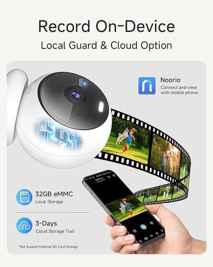 Noorio Security Cameras Wireless Outdoor Magnetic, 1080P AI Motion Detection - Image 3