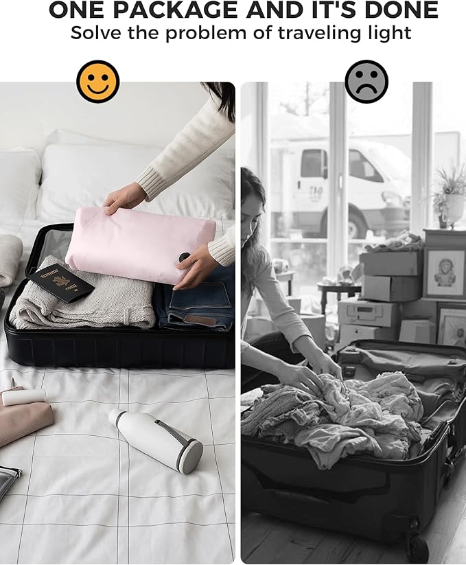 Travel Laundry Bag, Pump Free Vacuum Storage Bag Reusable Compression Dirty - Image 5